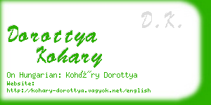 dorottya kohary business card